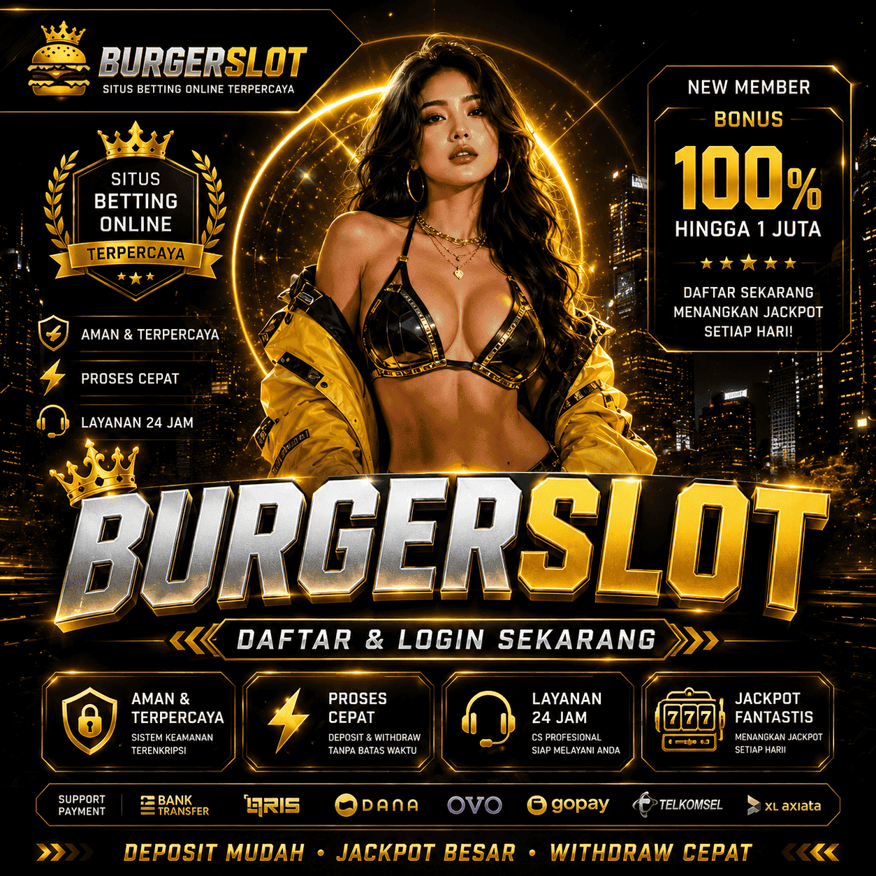 Thumbnail 1 of 3, Poster, BURGERSLOT | Akses Link Alternatif Resmi dengan Tampilan Modern. designed and sold by BURGERSLOT.